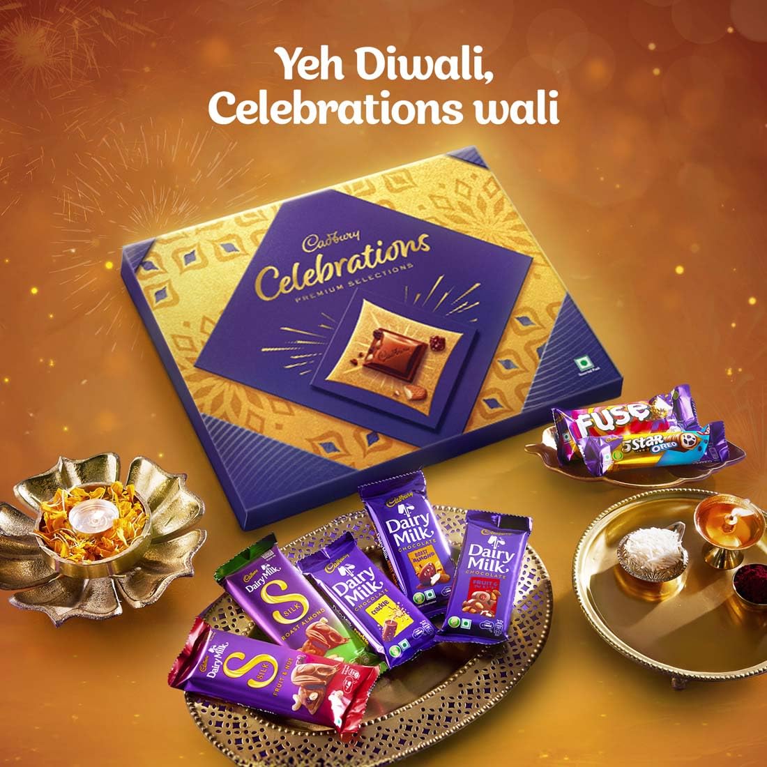 Cadbury Celebrations Premium Selections Assorted Chocolate Gift Pack, 279 g