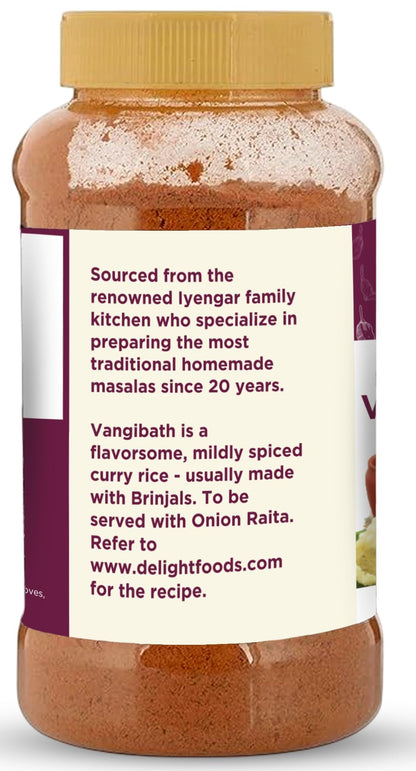 Delight Foods Karnataka Iyengar Vangibath Masalas Powder, 250g