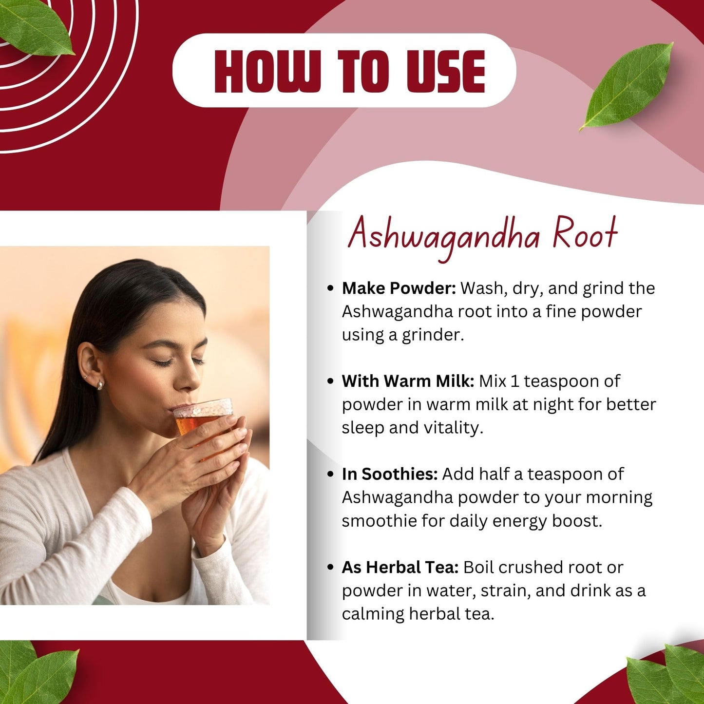 BIRJU MAHAVIR Ashwagandha Root Withania Somnifera (100 G),Natural (Bmkb- image 6