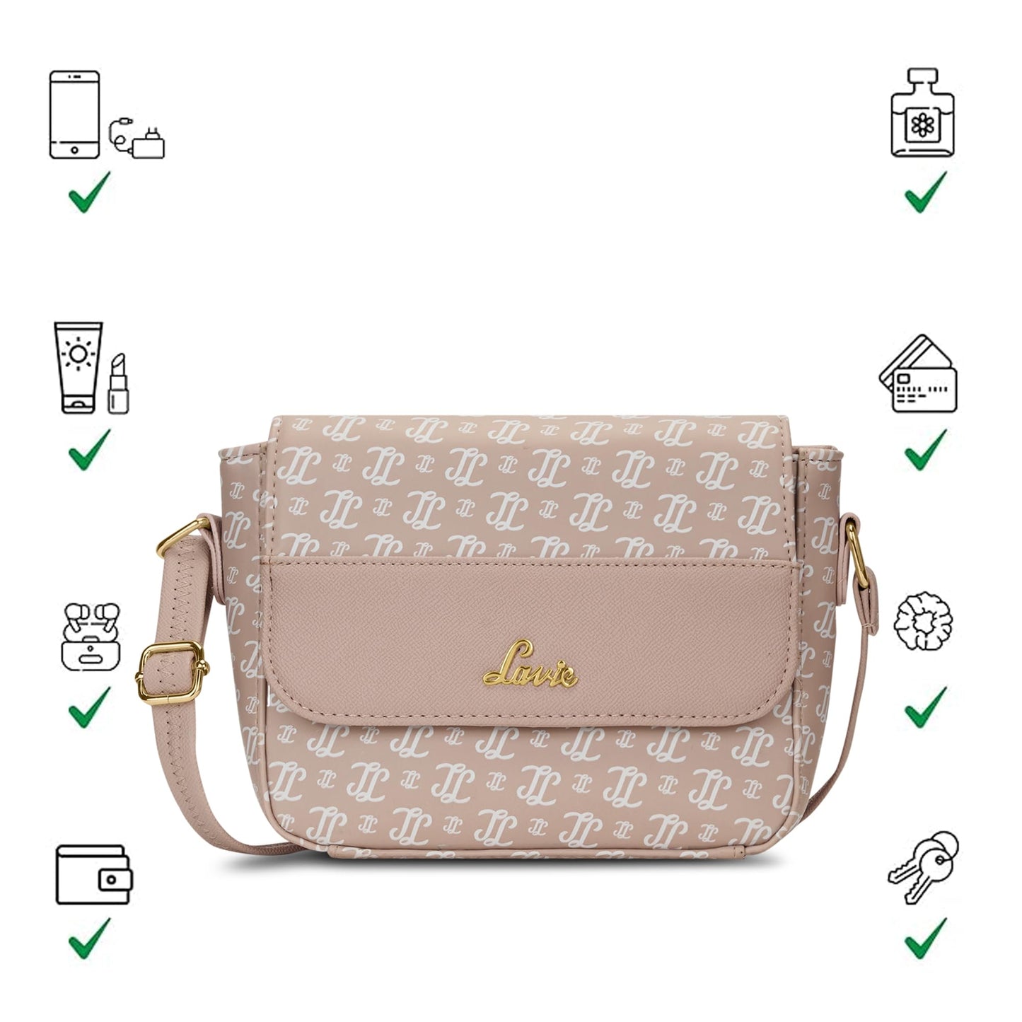 Lavie Woman's Broxa Flap Crossbody Sling Bag | Ladies Purse Handbag | Gift for Women