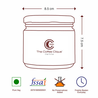 The Coffee Clique | Velvety Vanilla - 100g | Premium Instant Coffee | Pure Arabica, No Chicory, No Additives | Serves 50 Rich & Flavorful Cups | Coffee Powder in Fresh