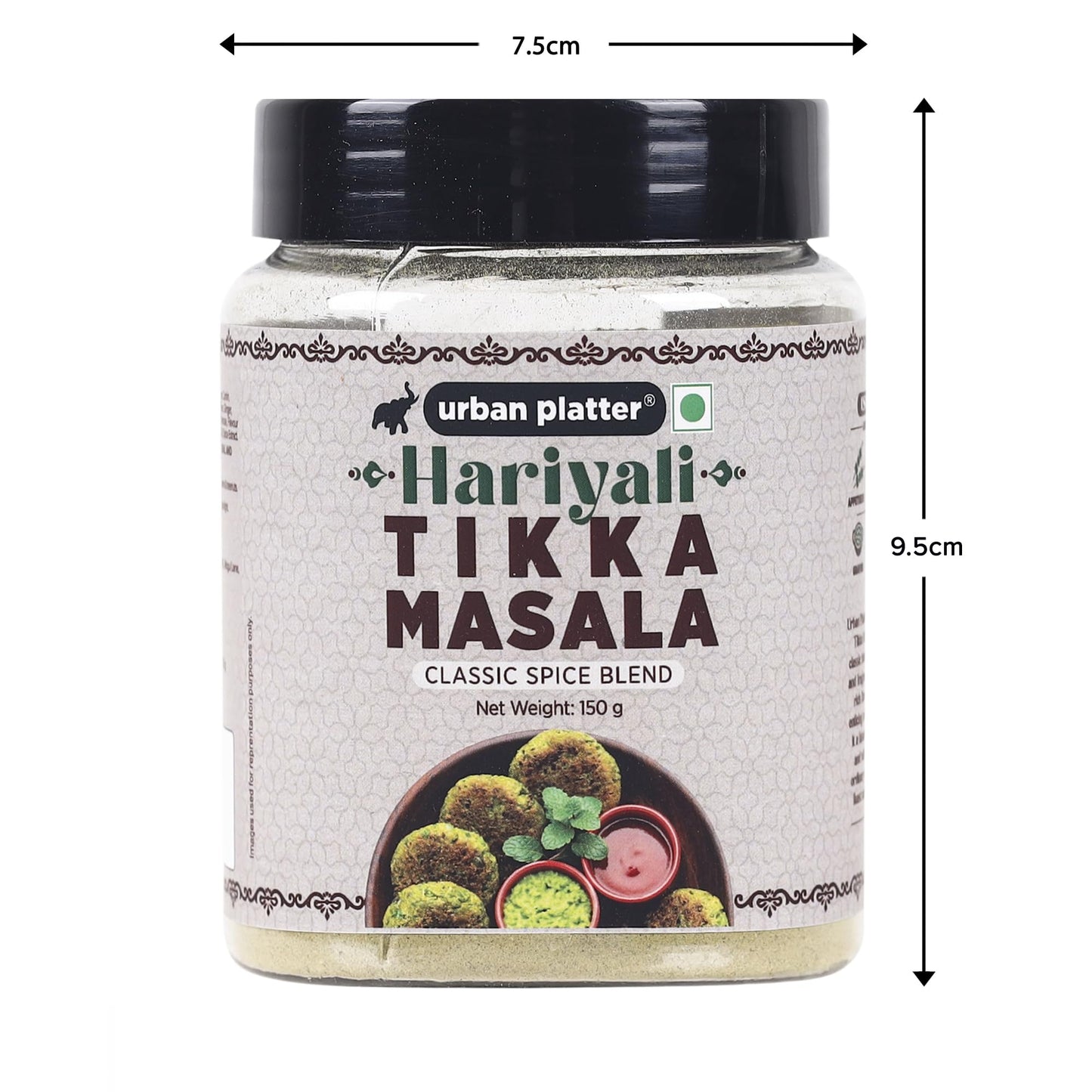 Urban Platter Hariyali Tikka Masala, 150g / 5oz [All Natural & Flavourful]