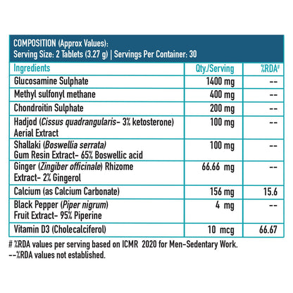 HealthKart HK Vitals Joint Supplement, with Glucosamine 1400mg, Chondro- image 5