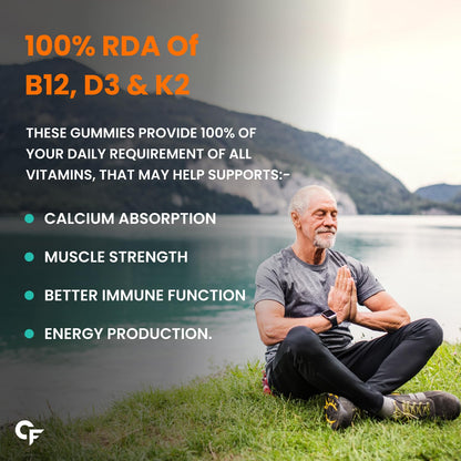 Carbamide Forte Vitamin D3 with Vitamin K2 MK7 & Vitamin B12 Gummies fo- image 2