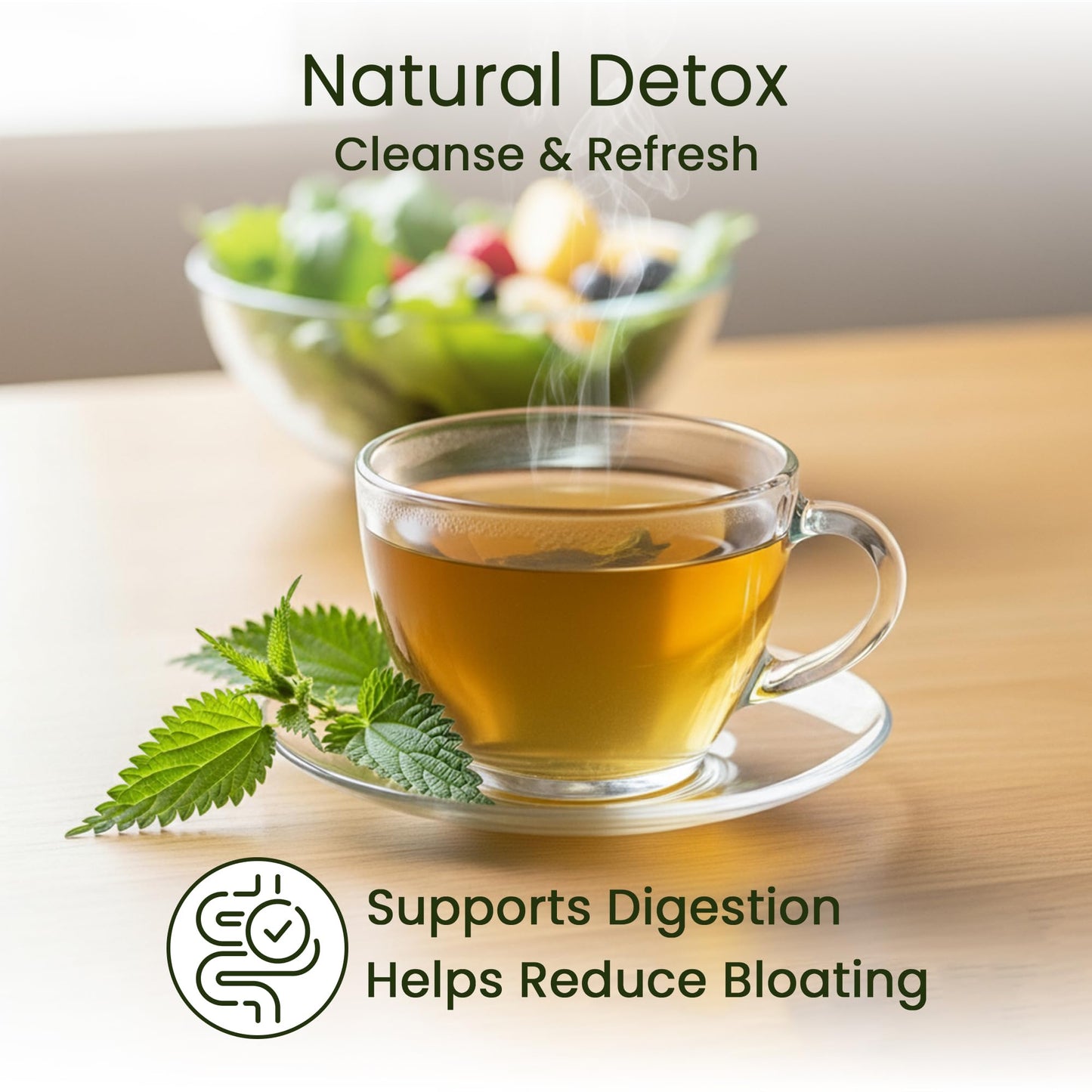 Teamonk Stinging Nettle Leaf Tea (100g) | Loose Leaves, Caffeine-Free, Herbal Tea For Weight Loss | Rich in Nutrients & Antioxidants, Supports Blood Pressure Management & Immunity Boost | Detox