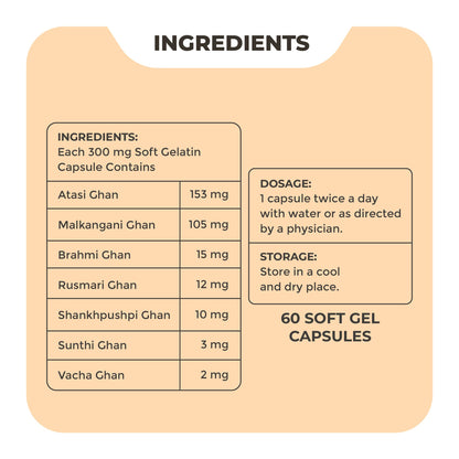 Nisarga Herbs Nuroade Brahmi Brain Booster Supplement For Senior Citize- image 2