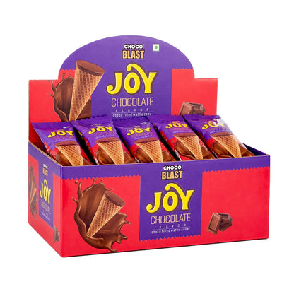 Pure Temptation Chocoblast Waffle Cones [24 Pieces Chocolate Box] Snacks for Kids & Adults - Non-Meltable Chocolate Gift Pack - Individually Wrapped Chocolate-Filled Waffle Cone Bites
