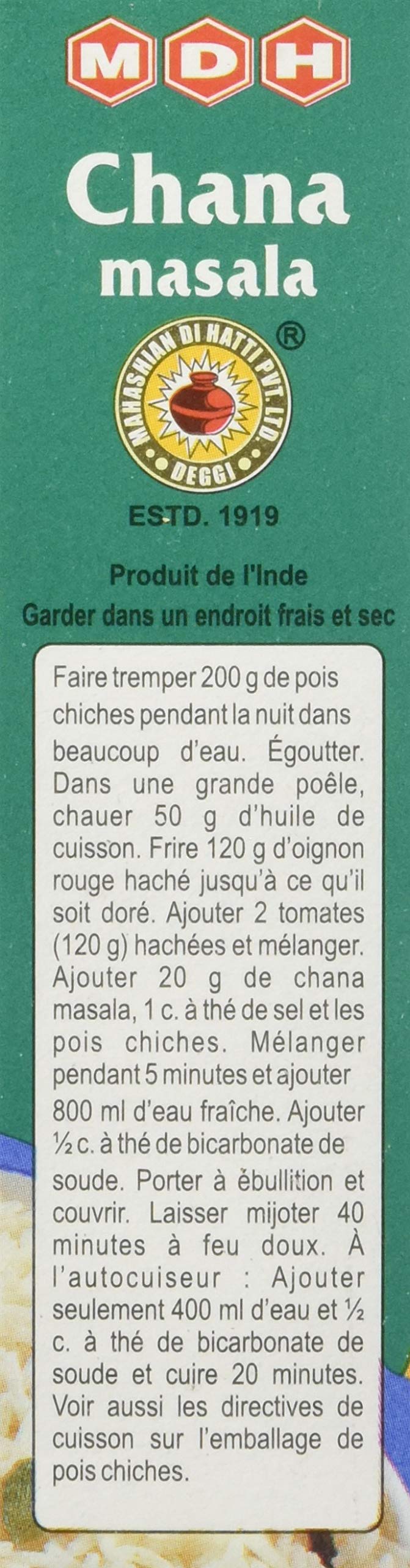 MDH Chana Masala, 100g/115 g ( Weight May Vary )