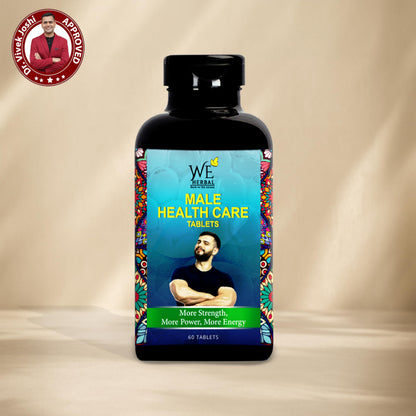 WE HERBAL Male Health Care Tablets Natural Wellness Supplement for Men Improve Energy, Immunity 60 Tablets