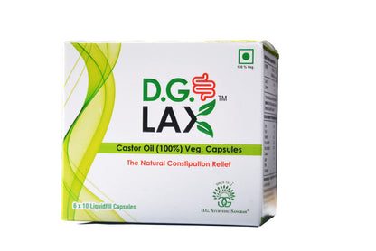 DG LAX Castor Oil 100% Veg 60 Capsules