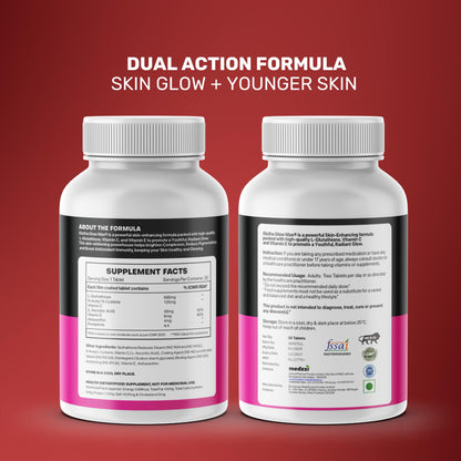 Medzzi Gluta Glow Max | L-Glutathione 600mg with Astaxanthin, N-Acetyl Cysteine, Vitamin C & E | Skin Radiance, Even Tone & Glow Support | For Men & Women | 30 Veg Tablets