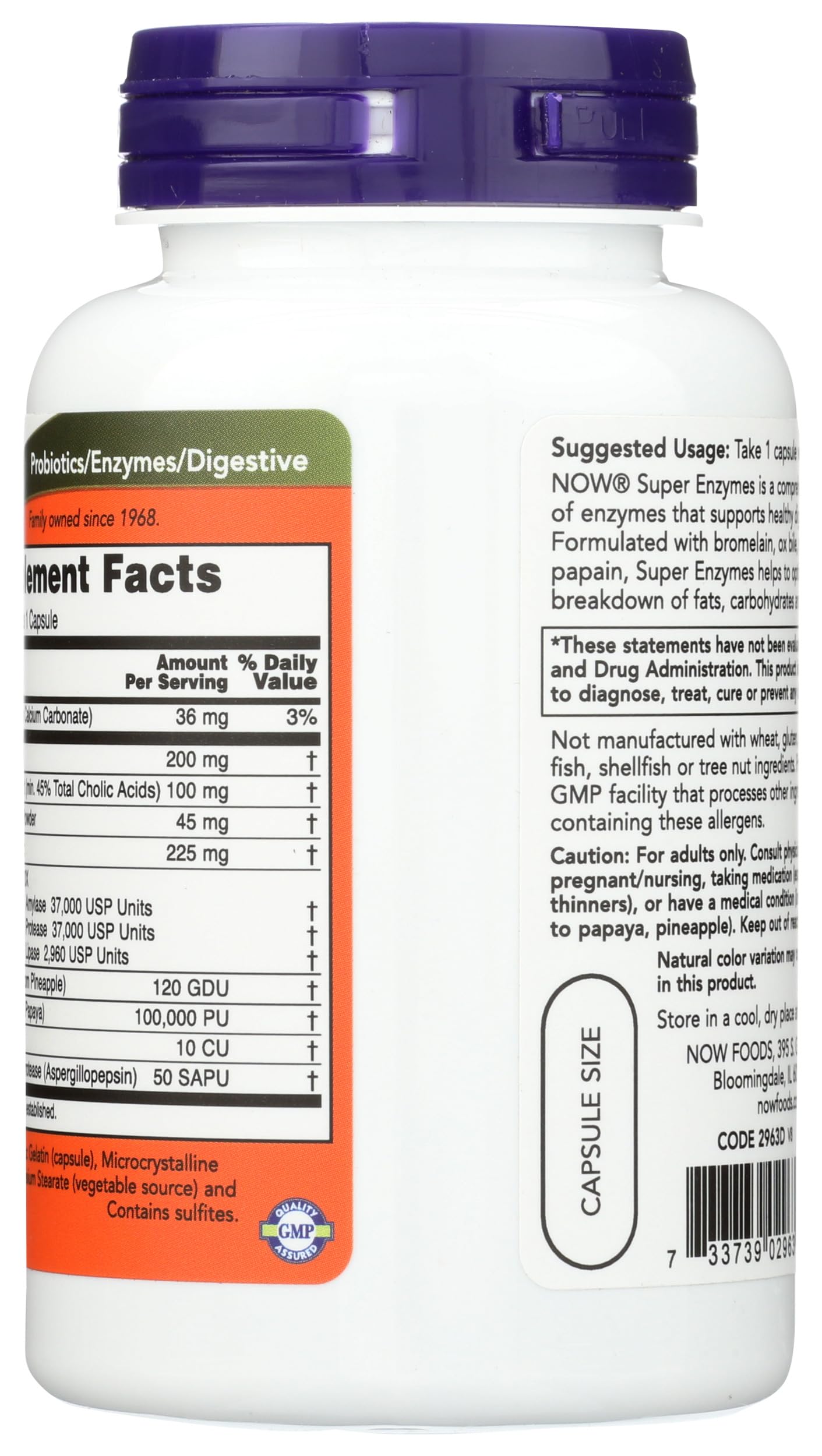 Now Foods Super Enzymes, 90 Capsules- image 8