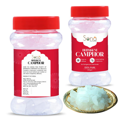 Sona Healthcare Bhimseni Camphor Chunk 250g Jar - Pack Of 1
