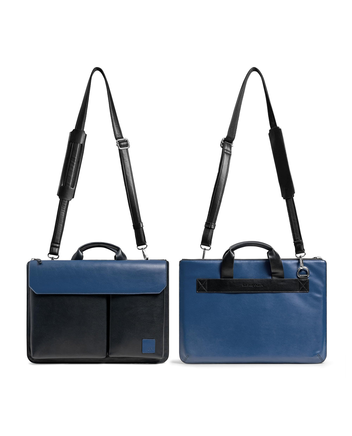 DailyObjects Leather Urban Tech Briefcase Bag (7L) | Laptop Messenger Bag with Sturdy Handle | Detachable Strap | Magnetic Closure & Trolley Sleeve | Compatible with 16" MacBook & 15.6" Laptops