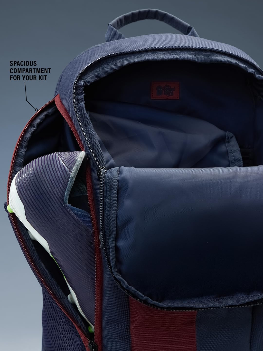 The Souled Store FCB Legacy Backpack – Official FC Barcelona Red & Blue 24L Laptop & College Bag, Travel Daypack for Men & Women
