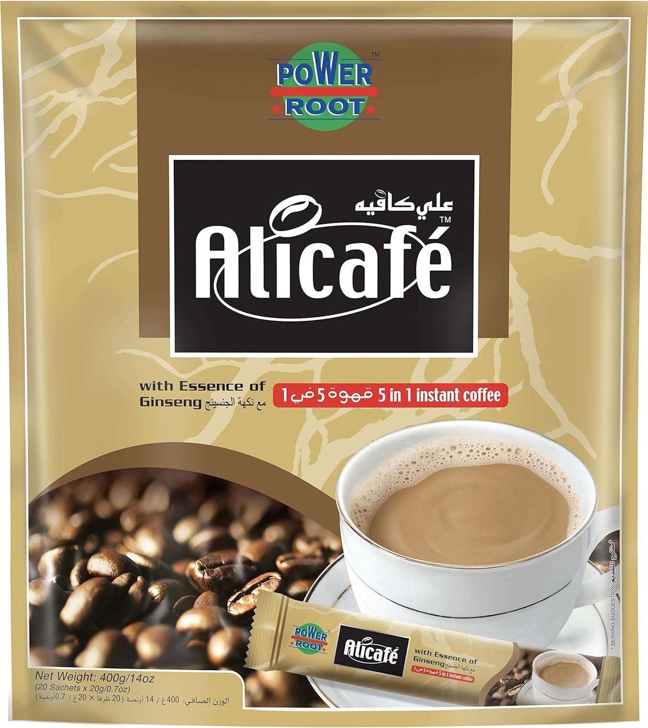 Alicafe Instant Coffee With Essence Of Ginseng (20 x 20g) | Imported From Malaysia