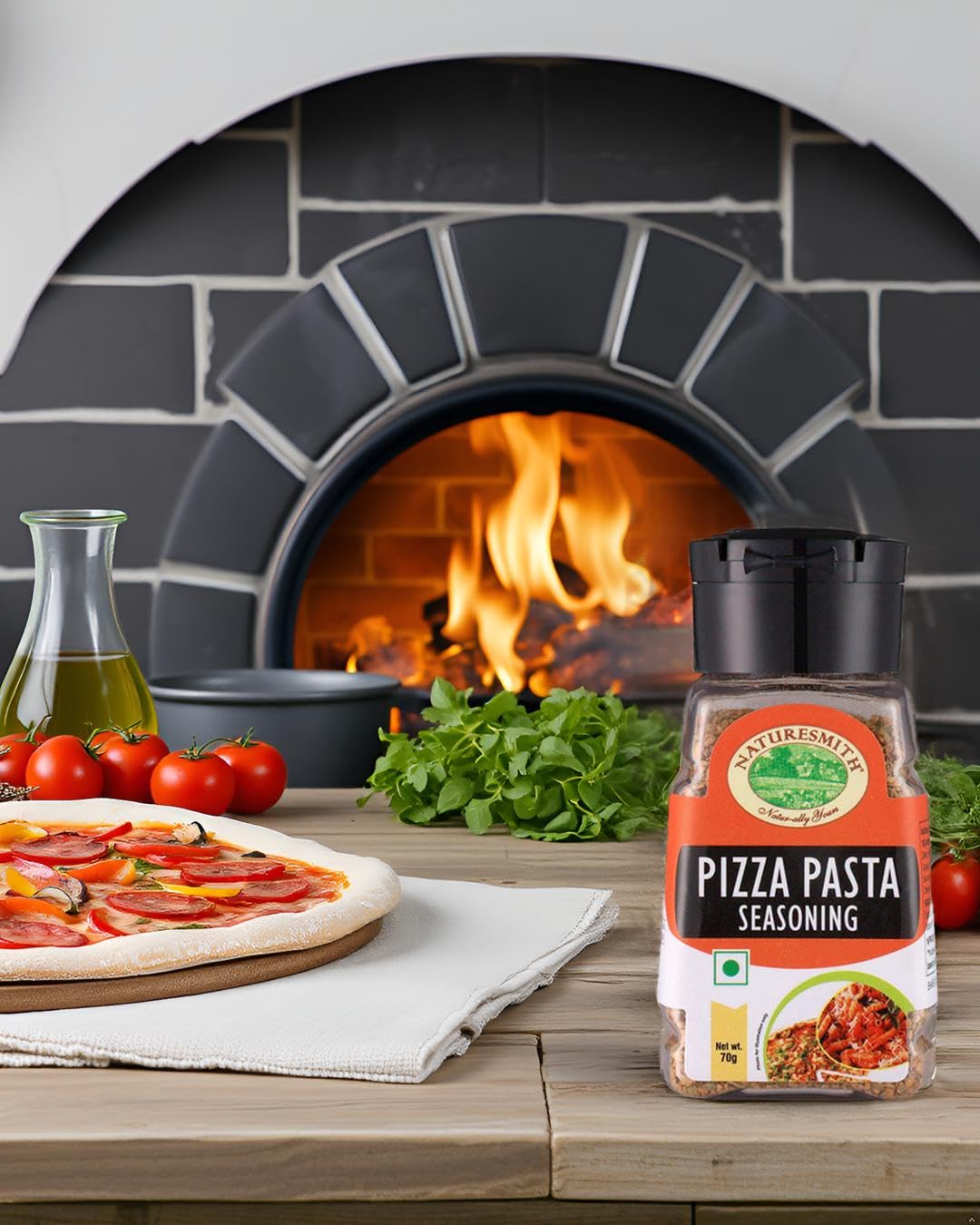 NATURESMITH PIZZA PASTA SEASONING-70g || SMALL SPRINKLER READY TO USE JAR ||