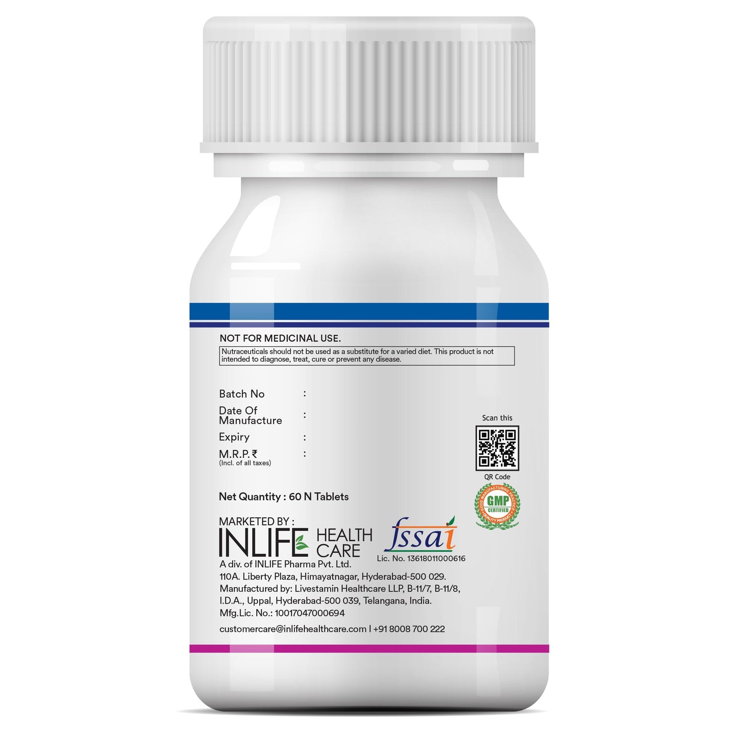 INLIFE Multivitamin Tablets For Men & Women with Ginseng & Prebiotic Pr- image 3