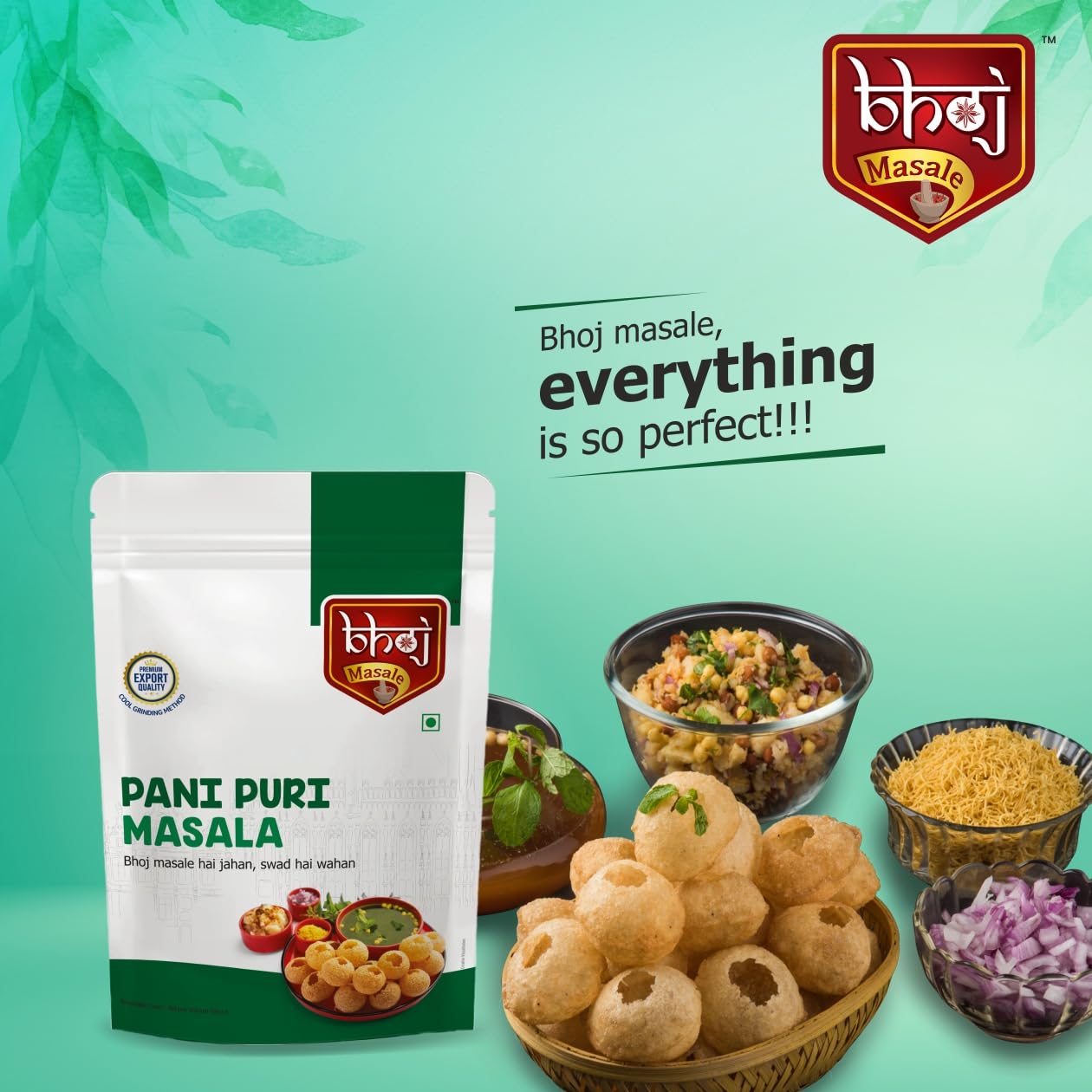 Bhoj Masale Panipuri Masala 200GM | The Authentic Indian Street Food Seasoning | Great for Poochka, Dahi Puri & Bhel