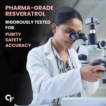 Carbamide Forte Resveratrol 250mg with Grape Seed Extract | Pharma Grade Resveratrol Supplements for Max Absorption - 60 Veg Capsules