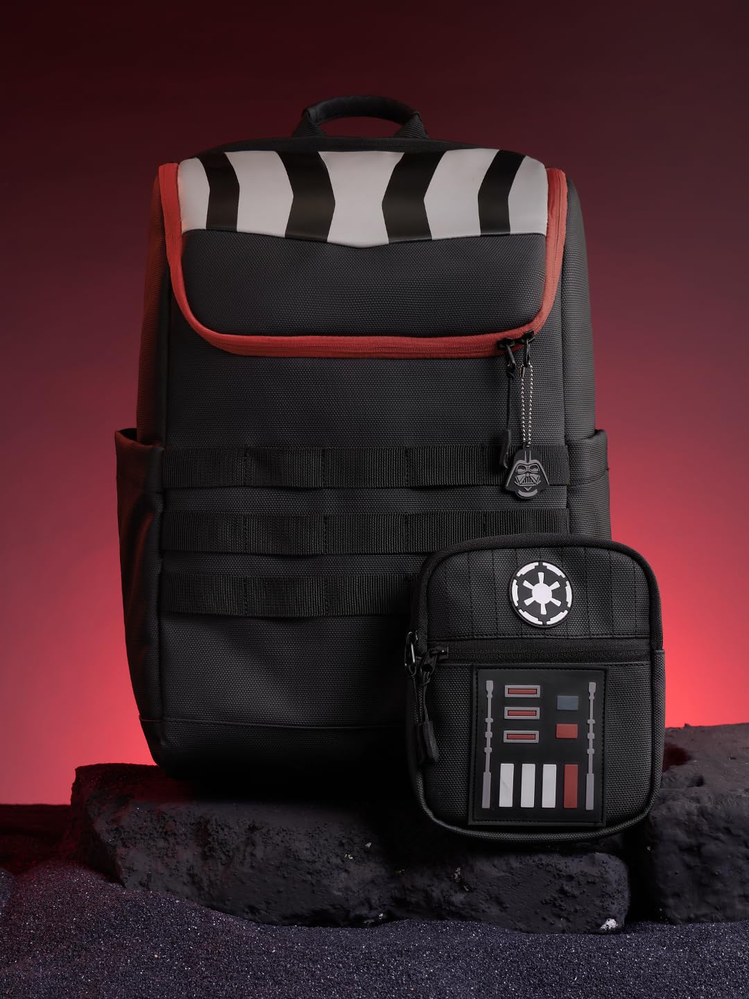 The Souled Store Darth Vader: Empire Gear Backpacks | Official Star Wars Merchandise | Premium Water-Resistant Laptop Bag with Sith Lord Graphic | Durable Urban Travel Rucksack for Men & Women