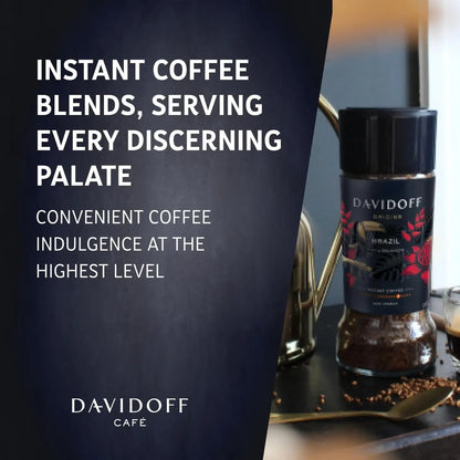 David off Origins Brazil Flavour Instant Coffee, 3.53 Oz 100 G, Granule, Glass Bottle (Imported)