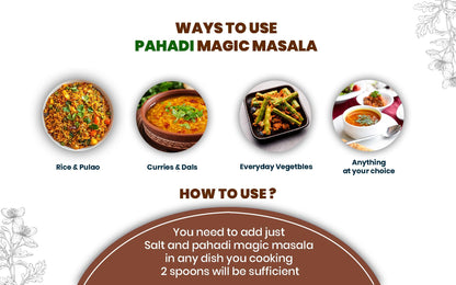 Namakwali Premium Pahadi Magic Mix Masala Hand ground on Ulkhyaari, SharkTank India Product | 100% Organic (200 g (Pack of 1))