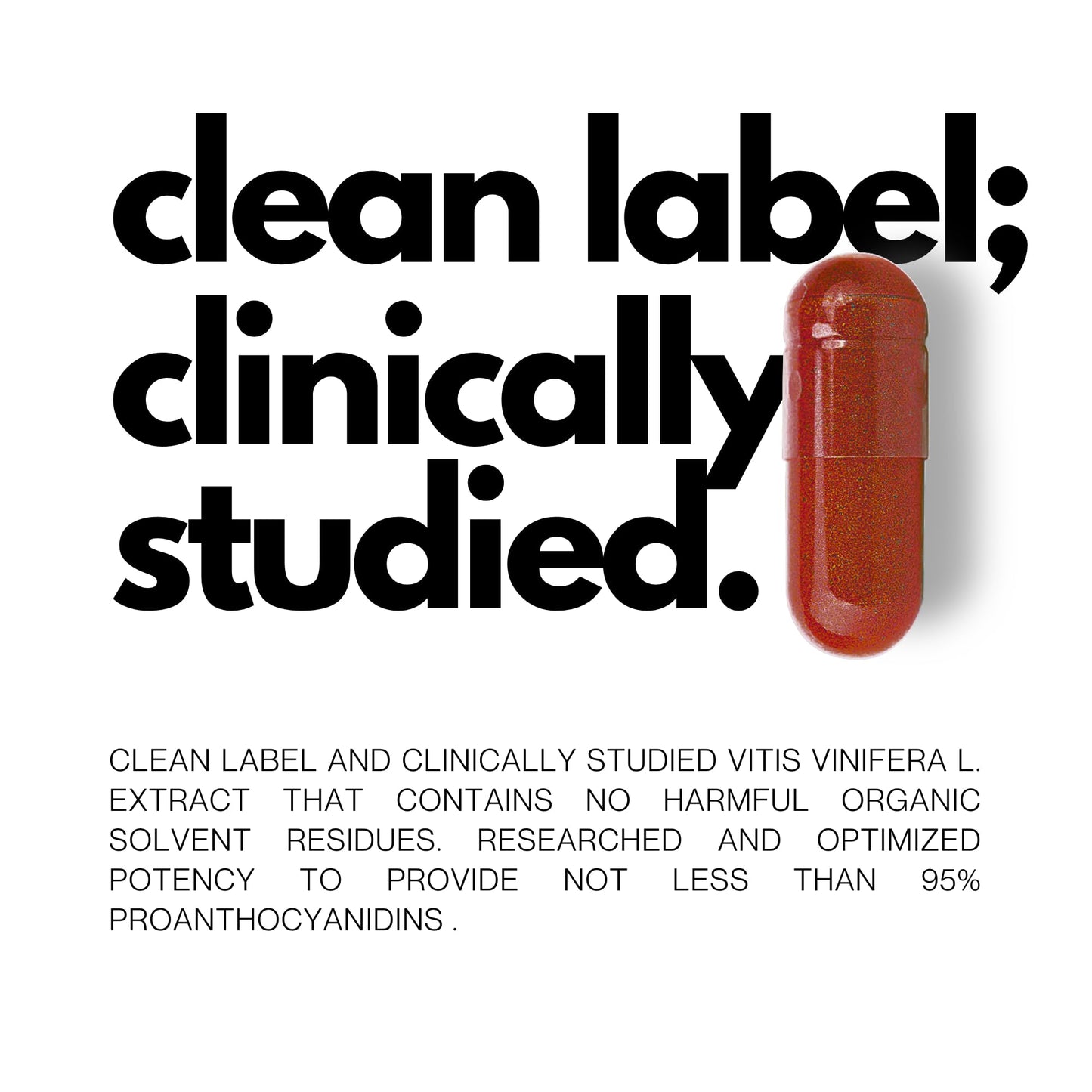 FOLIUS LABS Grape Seed Extract 500mg - 95% OPCs Polyphenols - High Strength Grape Seed Supplement - Support cardiovascular health – 60 Capsules