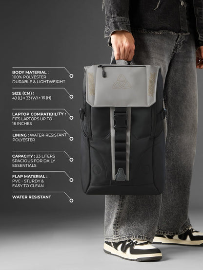 The Souled Store Thor: Mjolnir Backpacks | Official Marvel Merchandise | Premium Water-Resistant Laptop Bag with Hammer Graphic | Durable Urban Travel Rucksack for Men & Women | God of Thunder Edition