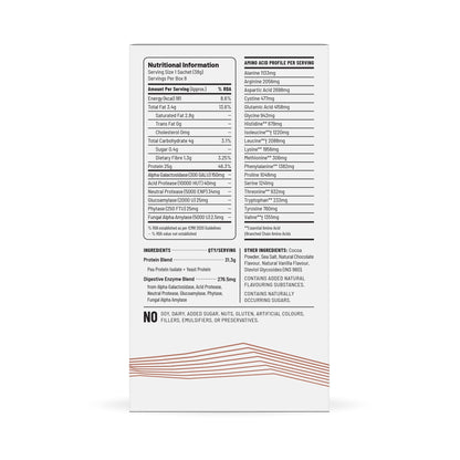 Unived Complete Protein - 25g Pea & Yeast Protein | PDCAAS 1.0 Complete Amino Acids | 6 Digestive Enzymes | (Box of 8, Chocolate)