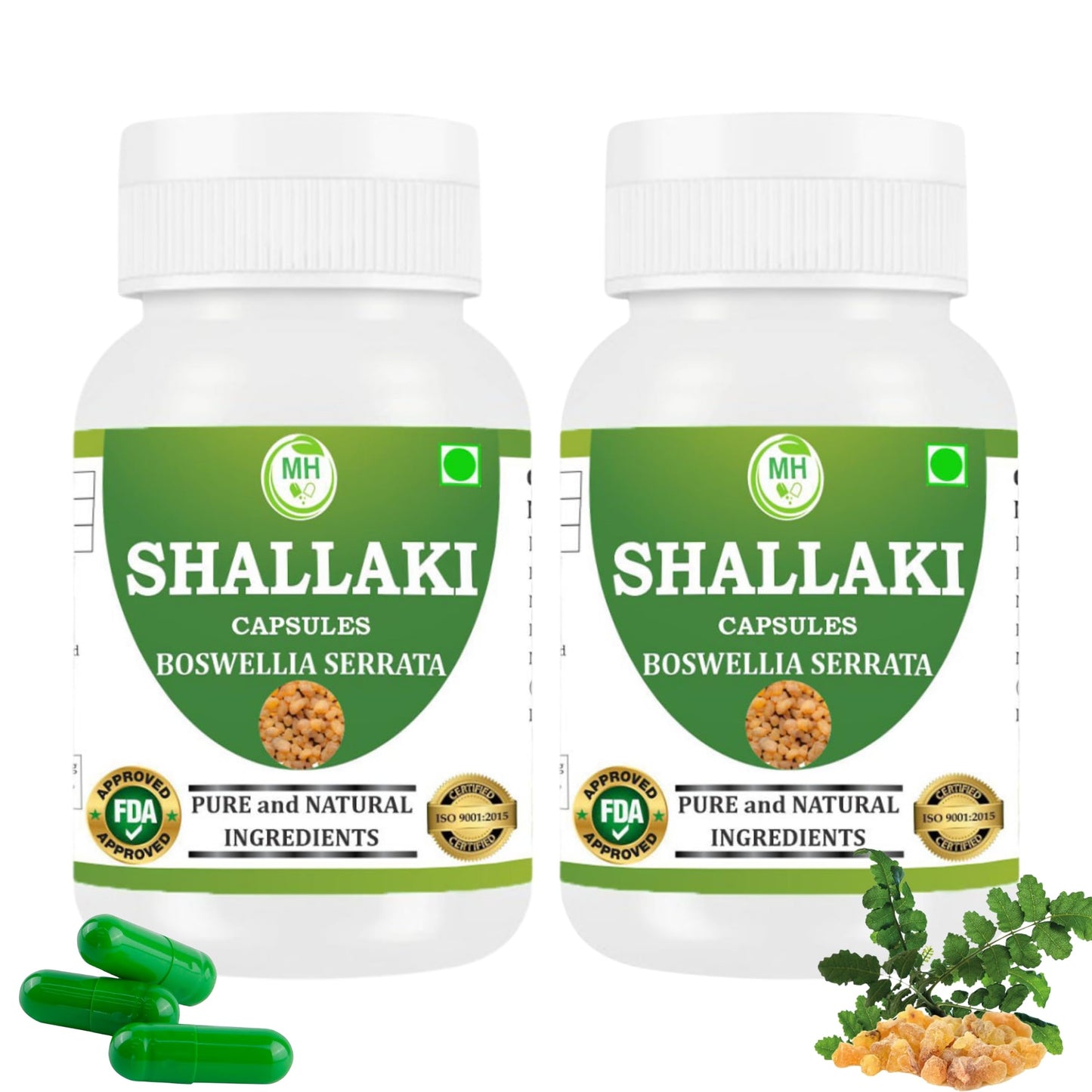 Morsan Healthcare SHALLAKI Capsules – 60 Veg Capsules | Pure Boswellia Serrata Extract | Natural Ayurvedic Supplement for Joint & Mobility Wellness | Pack of 2