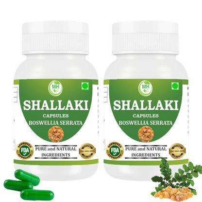 Morsan Healthcare SHALLAKI Capsules – 60 Veg Capsules | Pure Boswellia Serrata Extract | Natural Ayurvedic Supplement for Joint & Mobility Wellness | Pack of 2