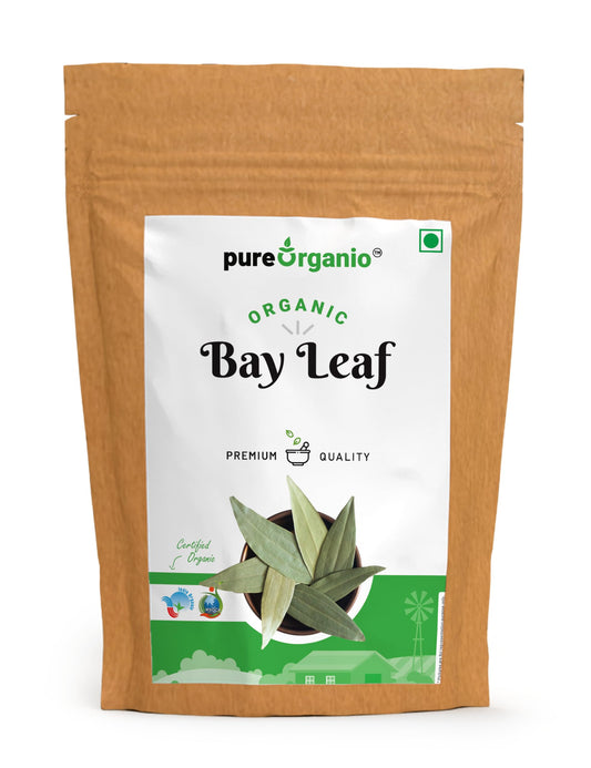 Pure Organio Organic Bay Leaf Whole Tej Patta Dried bay leaves Indian Spices (200 Gm)