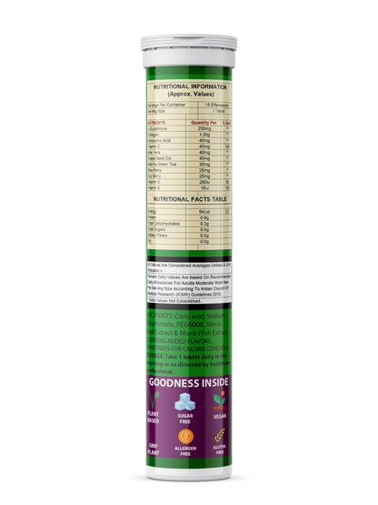 EVAAIDE Skin Booster | Collagen Builder, L-Glutathione, Hyaluronic Acid, Matcha Green Tea, Aloe Vera, Grape Seed, Vit E | Skin Radiance, Elasticity, Glow for Men & Women - 15 Tablets