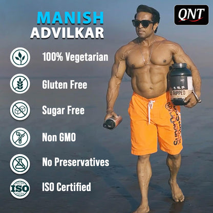 QNT ISO Ripped Whey Protein Isolate Powder | With L-Carnitine & CLA | 32g Pure Whey Isolate per Serving | Supports Lean Muscle Growth & Weight Loss | Choco Brownie Flavor, 1 Kg