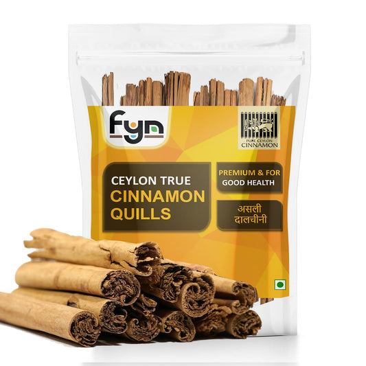 FYN True Sri Lankan Cinnamon Quills (200 grams) /World's Finest Ceylon Dalchini | True Sri Lankan Dalchini Rolls | Low Coumarin