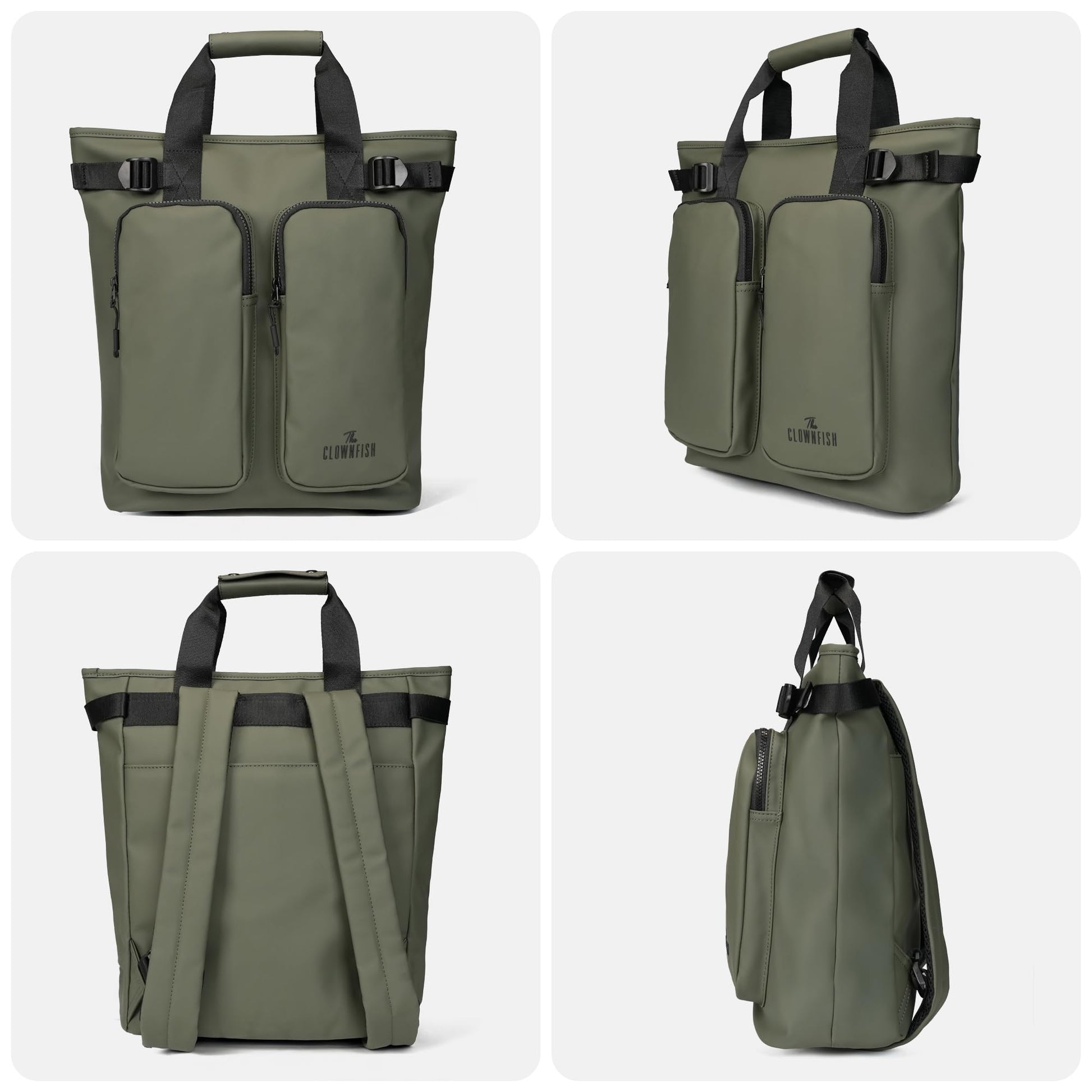 THE CLOWNFISH Loomis Series Waterproof Laptop Bag | PU Shell | Travelli- image 3