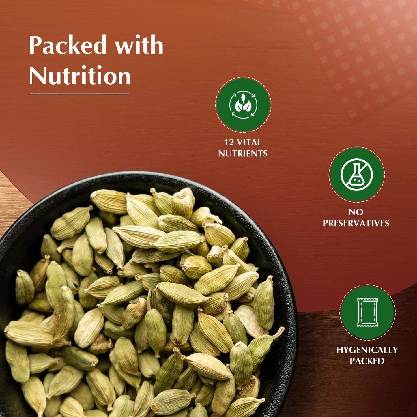 Vedaka Whole Cardamom (Elaichi), 100g