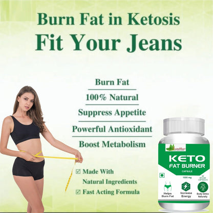 Sambhav Keto Fat Burner Capsules, 1000mg, Green Coffee Extract, Garcinia Cambogia, Green Tea Extract, Weight Management & Metabolism Support, 60 Capsules