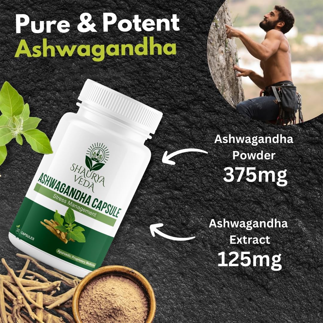 Shaurya Veda Ayurvedic Triphala 60 Capsules & Ashwagandha 30 Capsules Combo | Supports Digestion, Detox, Stress Relief, Immunity & Gut Health | Natural Ayurvedic Herbal Supplement for Daily Wellness