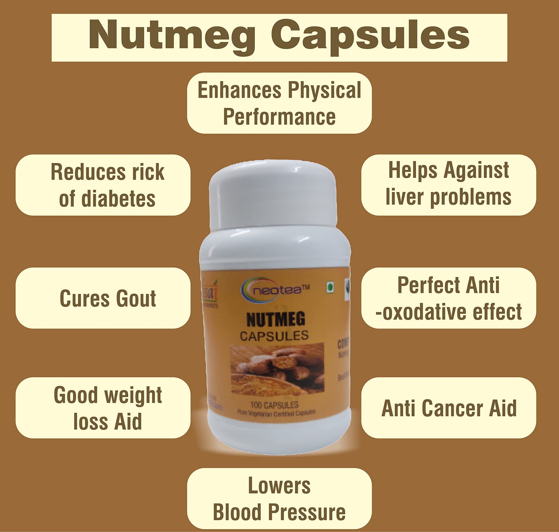 Neotea Nutmeg | Jathikkai Jaiphal Brain Health - Remove Blackheads Caps- image 6