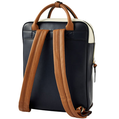 Accessorize London Women's Harrie Navy Blue Color Backpack for college| Office| Travel | Bags for women | Ladies Purse Handbag