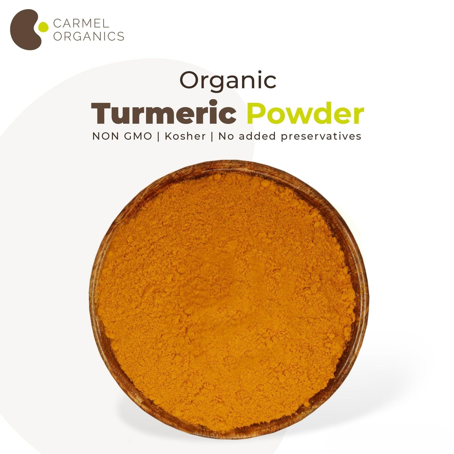 CARMEL ORGANICS Turmeric Root Powder(340 g (Pack of 1))| Haldi Powder | Jaivik Bharat Certified | Non-GMO | Chemical Free & Pesticides Free | No Added Preservative | Manjal Podi/Pasupu Podi