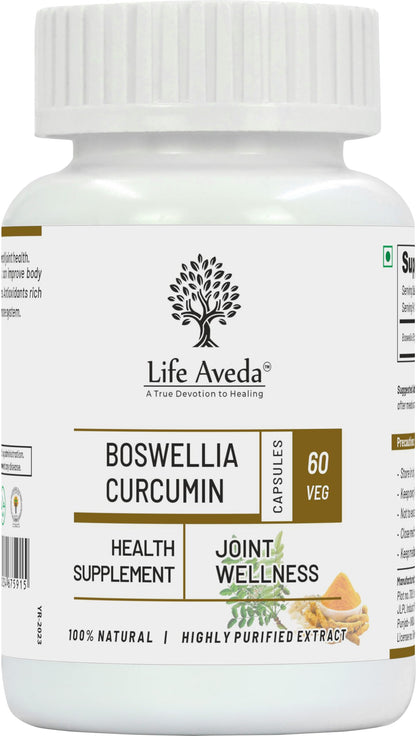 Life Aveda Boswellia Curcumin - 60 Capsules