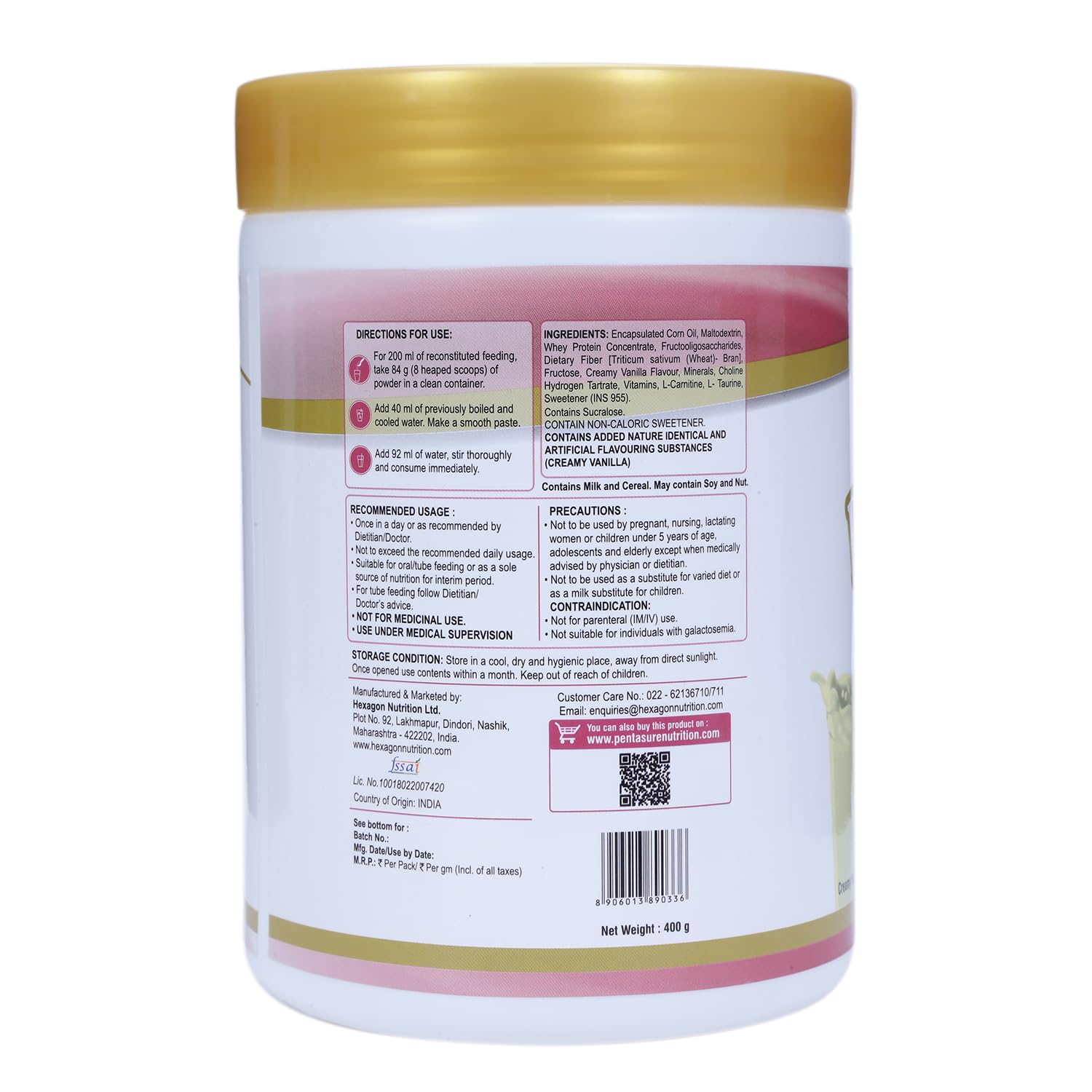 PENTASURE RENAL - Creamy Vanila 400gm- image 3