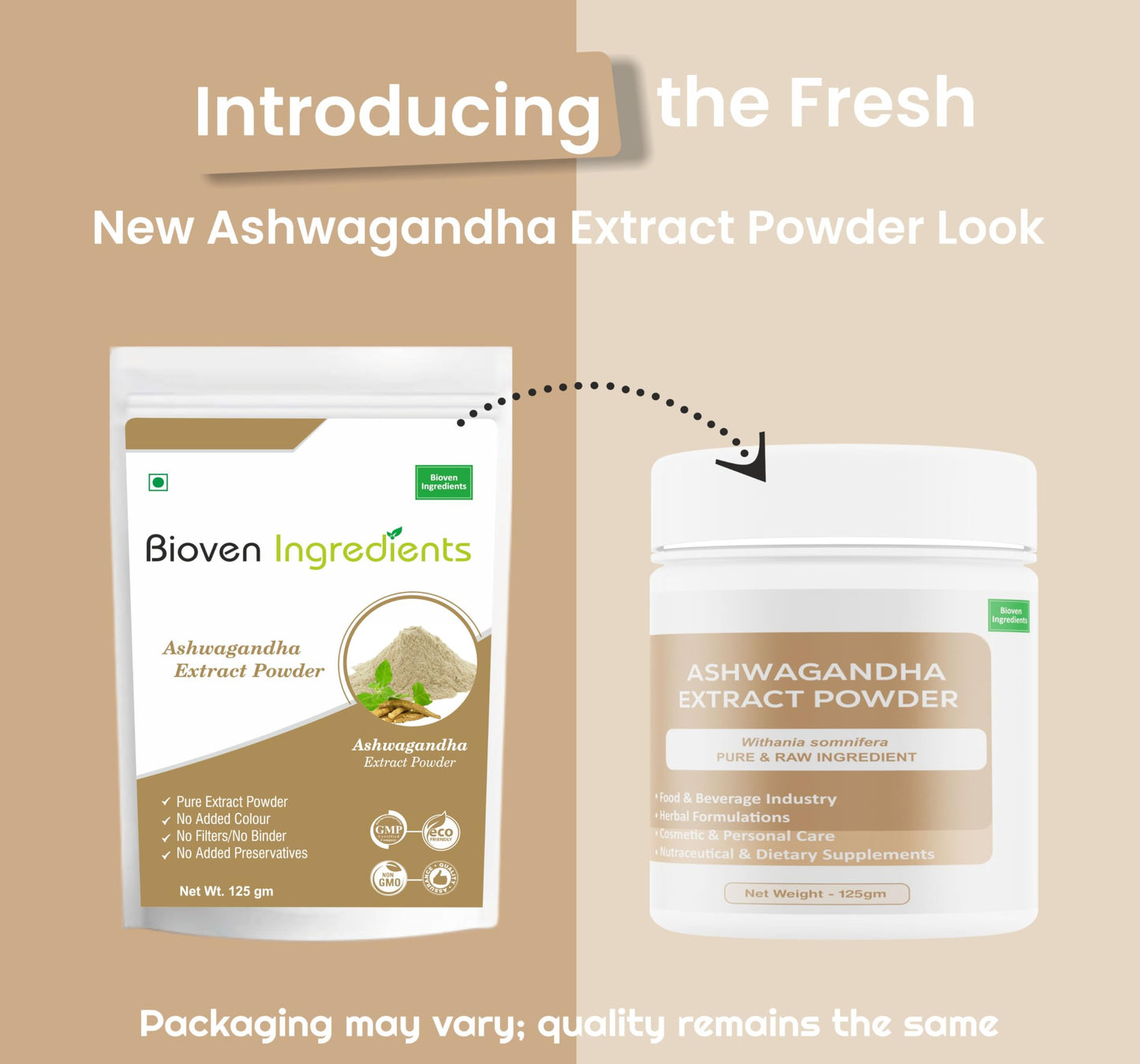 Bioven Ingredients Ashwagandha Extract 125g, 500g (Small, 125.00)
