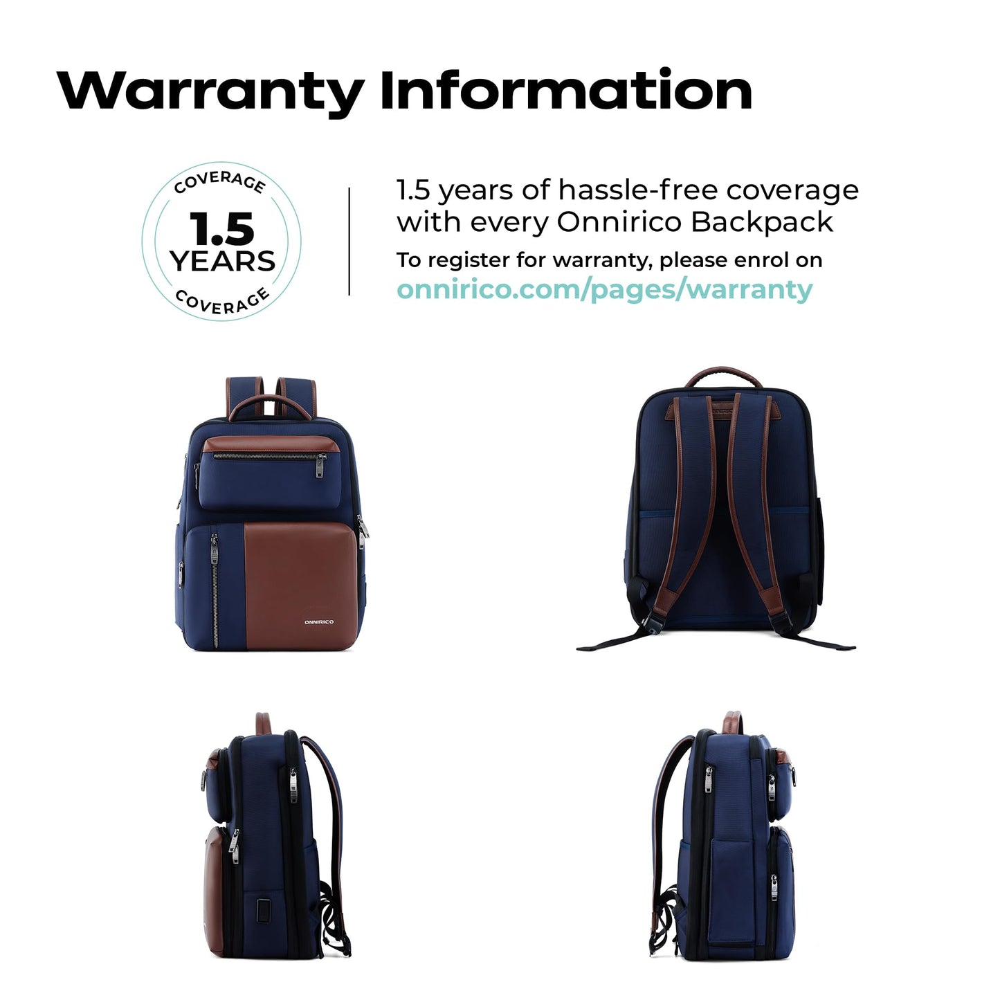 ONNIRICO Summit Ascent 3-in-1 Laptop Backpack for Men, 21.6L Convertibl- image 2