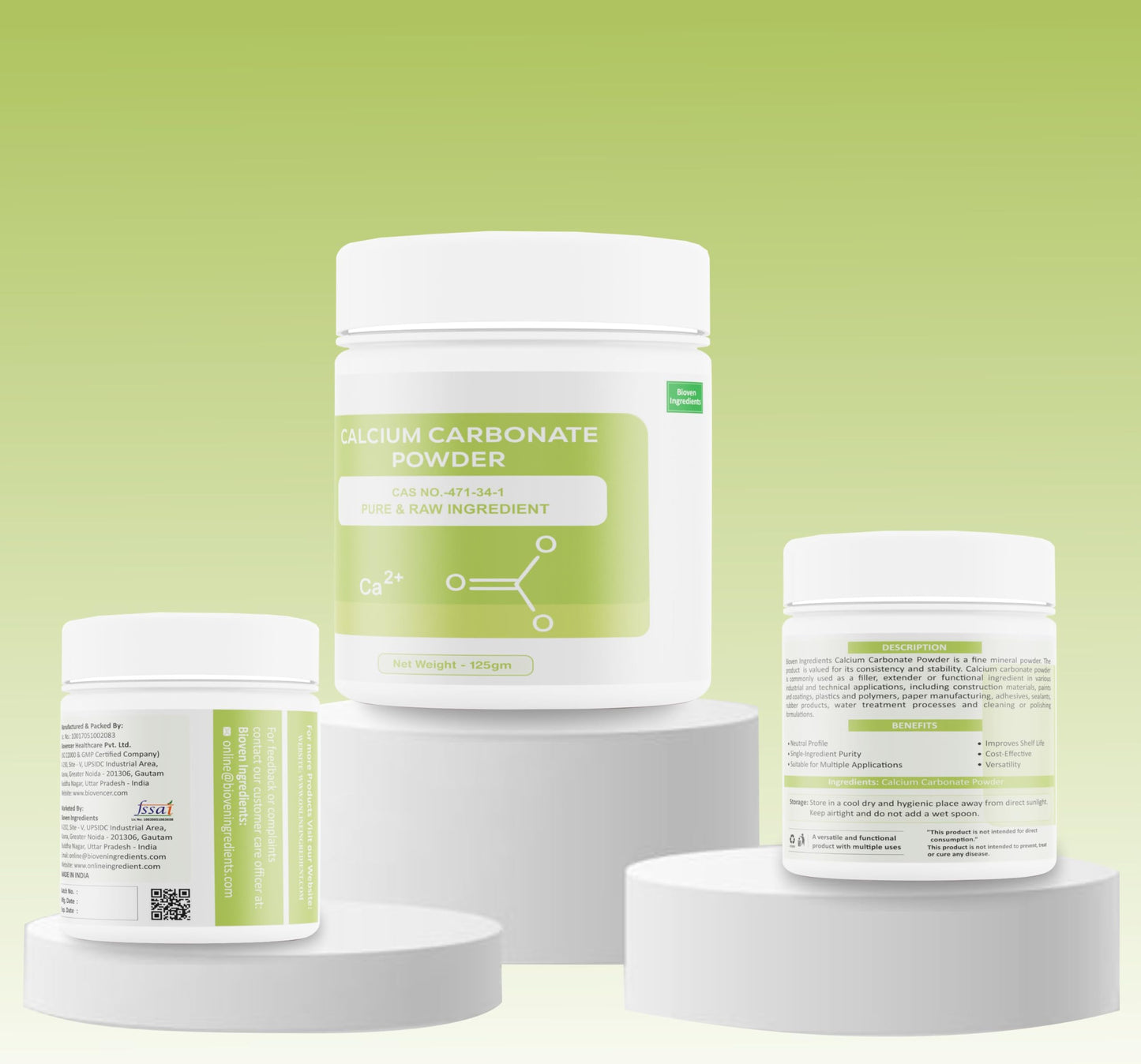 Bioven Ingredients Calcium Carbonate (Gram, 125)