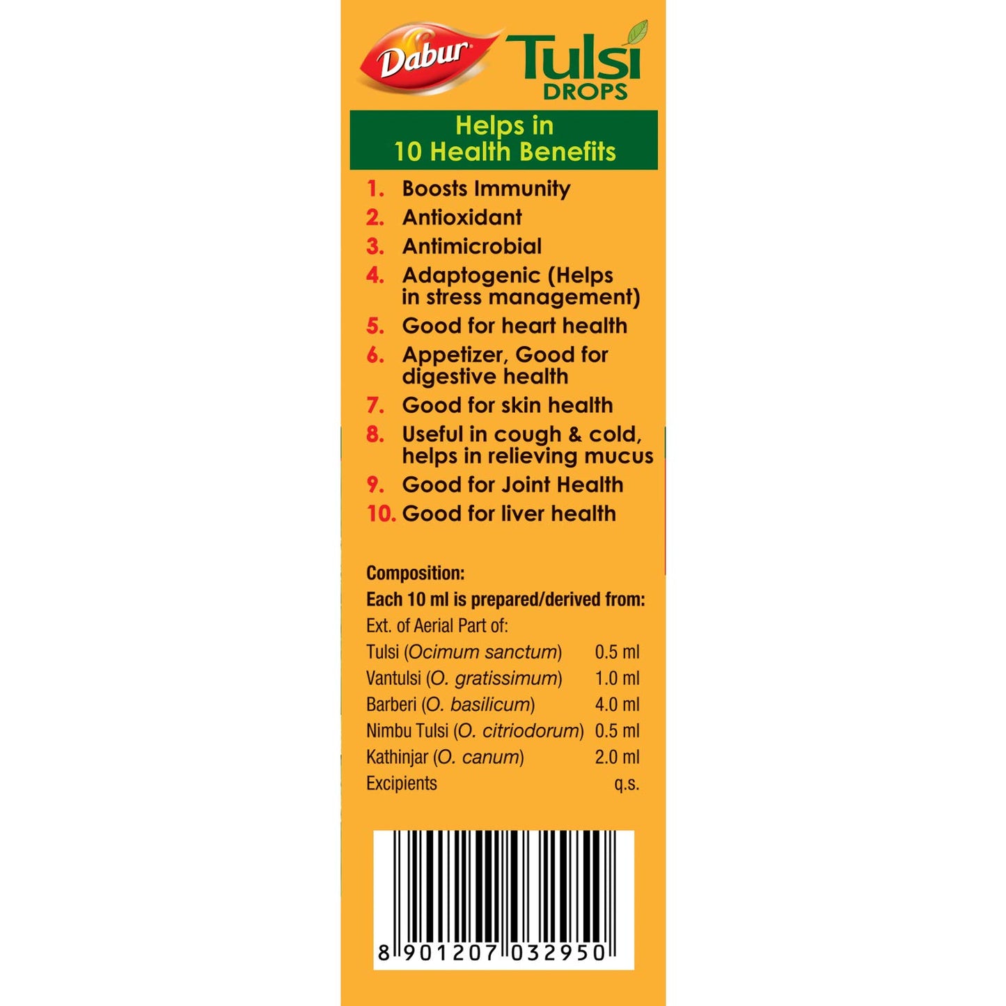 Dabur Tulsi Drops : 30ml (20ml + 10ml Free) | Contains Extracts of 5 Rare Tulsi | Boosts Immunity | Cough And Cold Relief | 100% Ayurvedic | Builds Respiratory Health