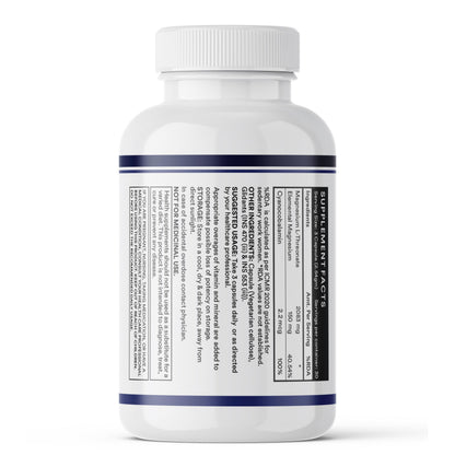 INLIFE Magnesium L Threonate Supplement 2083 mg with Vitamin B12 | Highly Bioavailable | 90 Vegetarian Capsules